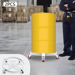 55 Gal Drum Dolly Heavy Duty Barrel Cart 1200 lbs with Swivel Casters Steel