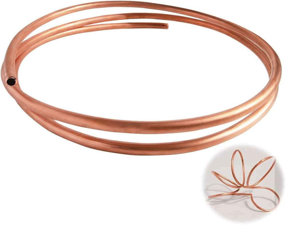 Copper Tube 3/16″ ID × 1/4″ OD (5-6.35Mm) Seamless round Pipe Tubing (3.28FT)