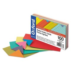 Extreme Index Cards, 3 X 5 Inches, Assorted Colors, 100 per Pack (04736)
