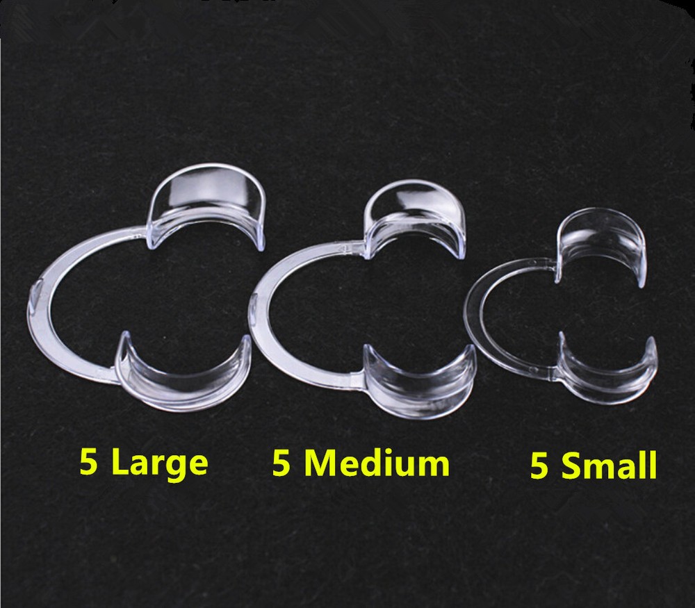 20PC C Type Teeth Intraoral Cheek Retractor Mouth Opener for Adult Kid 5L+10M+5S