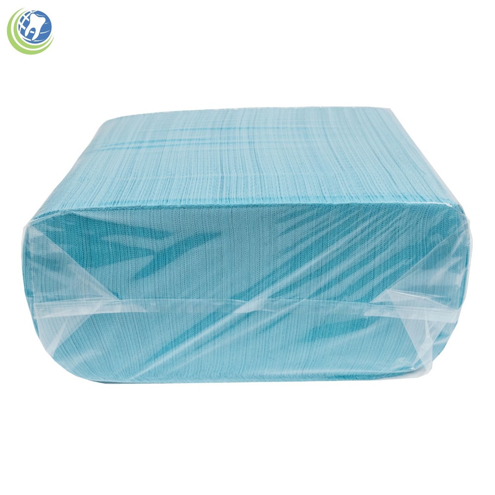DISPOSABLE PATIENT BIBS FLUID RESISTANT DENTAL SURGICAL MEDICAL BLUE 500/BOX