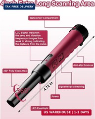 Metal Detector Pinpointer for Adults, IP68 Fully Waterproof Metal Detector LCD S