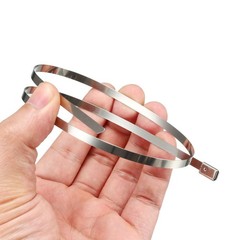 20 Inches Stainless Steel Cable Zip Ties Multi-Purpose Metal Exhaust Wrap 20PACK