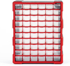 Small Parts Organizer for Hardware & Screws | 60 Removable Bins with Dividers |