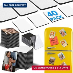 40 Pack Sublimation Magnet Blanks Set,Personalized Sublimation Refrigerator Magn