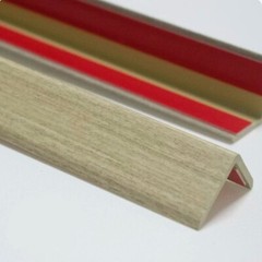 PVC Plastic Corner Protector Wood Pattern 90 Degree Edge Guard Adhesive 47 in