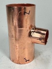 NIBCO Reducing Tee 2″ x 2″ x 1″ CTS C x C x C Solder Joint Copper Sweat Fitting
