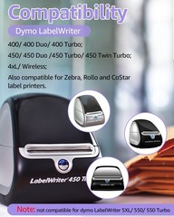 6Rolls fit for DYMO LW 4XL Direct Thermal Shipping Labels 220/Roll 1744907 4″x6″