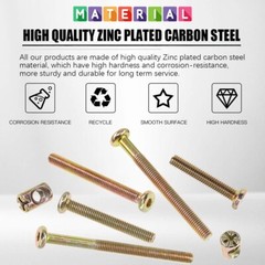 Kit surtido de 100 tornillos de cabeza hueca hexagonal galvanizados para muebles