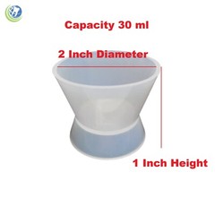 DENTAL LAB FLEXIBLE SILICONE DAPPEN DISH MIXING BOWL CUP 30ml LARGE 12pc Per Box
