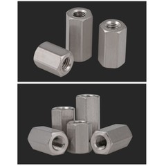 Full Thread Hex Coupling Nuts Sleeve for M5 to M24 Thread Rod Stud A2 Stainless
