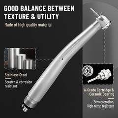 eLabPal 10*High Dental Speed Handpiece Push Button 4 Hole Fit NSK Pana Max Style