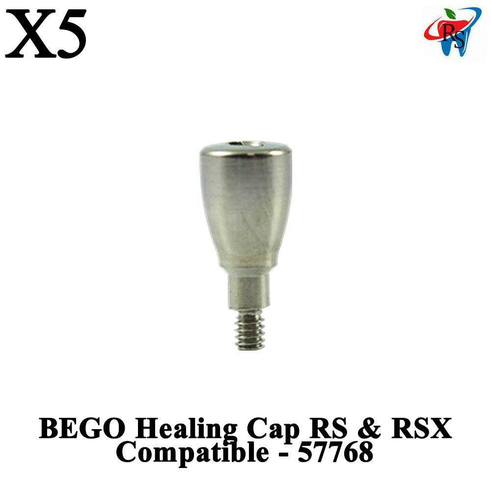 5pcs Bego Healing Cap RS & RSX Compatible Dental Titanium Ø4.0