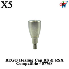5pcs Bego Healing Cap RS & RSX Compatible Dental Titanium Ø4.0