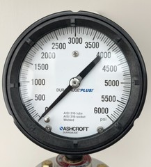 Ashcroft Plus Pressure Gauge ~ 0/6000psi w/ C1018 Stainless Steel Diaphragm Seal