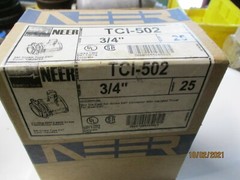 25 NIB Neer brand model TCI-502 3/4″ set screw EMT connector insulated throat