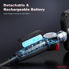 Ralcam Dual Lens Articulating Borescope 5″ Endoscope Inspection Camera 5FT Semi