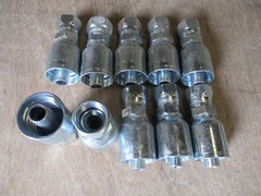 10-Pack Koman Hydraulic Hose Fittings – 8‑8FJX Straight Female JIC 37° Swivel