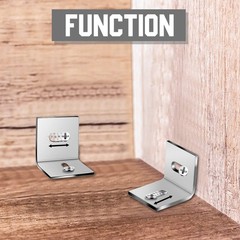 18 Pcs Heavy Duty Wood Table Top Expansion Bracket Steel Z Clips Fastener Con…