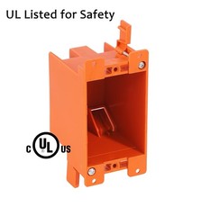 Durable 14 Cubic Inch Outlet Boxes – 3 Pack, Listed for Safe Installations