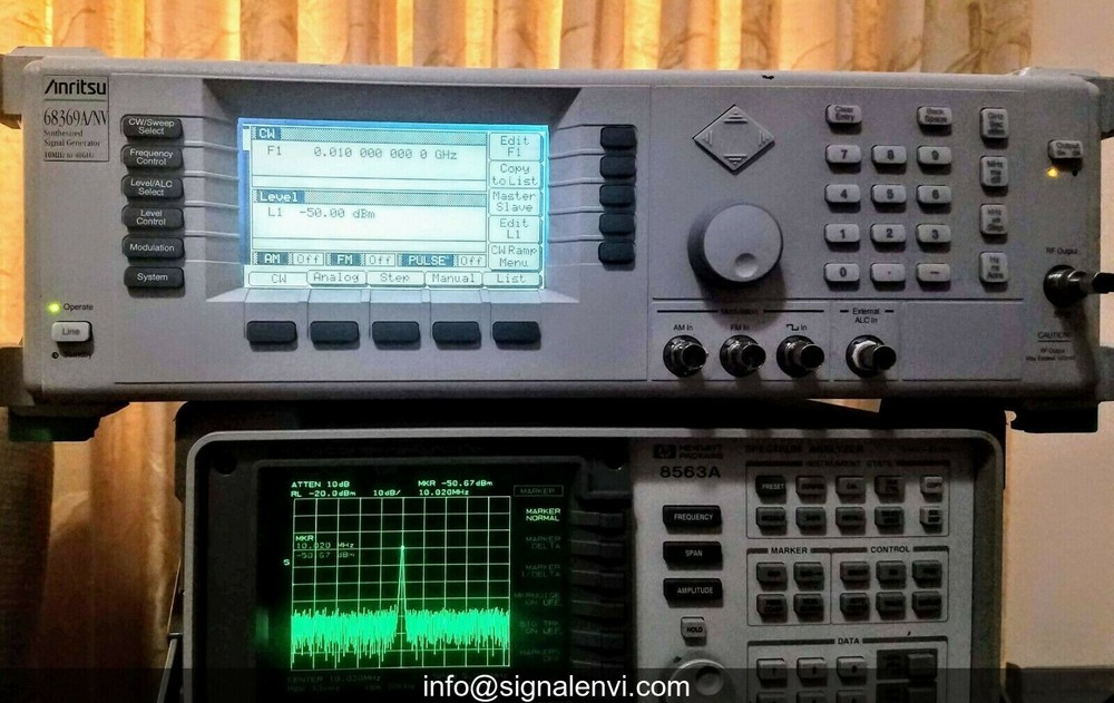Anritsu 68369A/NV Fresh Align + CAL. Opt: 2B,11 – 40GHz Signal Generator