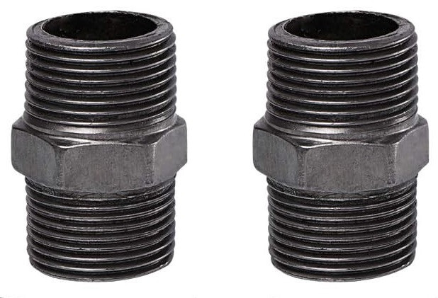 (2 Pack Ships Fast) 3/4″ NPT Malleable Iron Hex Nipple