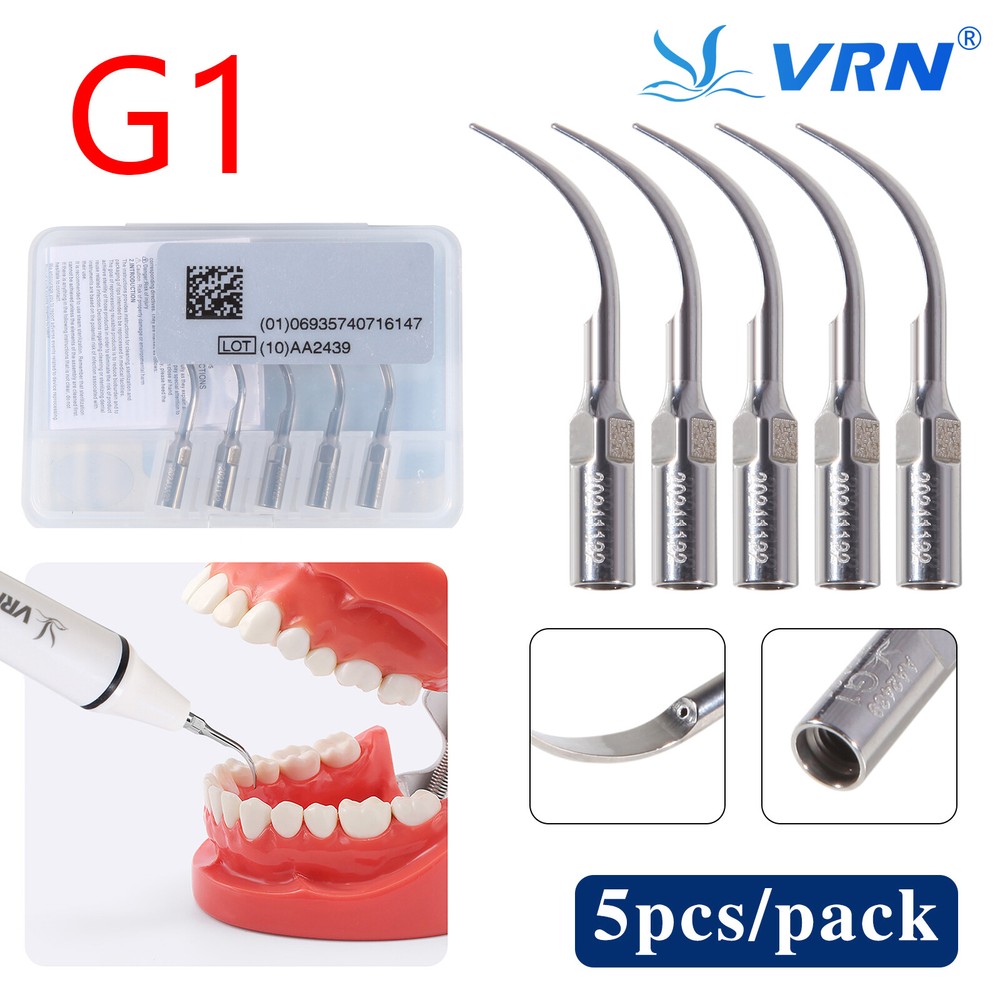 10× Dental Ultrasonic Perio Scaler Tips Scaling G1 Fit EMS Woodpecker Handpiece