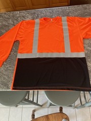 ORR Safety Orange Work Shirt XL Longsleeve Class 2 Type R ANSI/ISEA ORR TL2TOC2