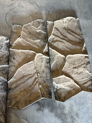 Random Stone Concrete Stamp Set – Natural Stone Texture – Landscape Curbing Tool