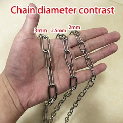 SUS304 Stainless Steel Utility Chain 9.8FT Light Duty for Hanging Camping