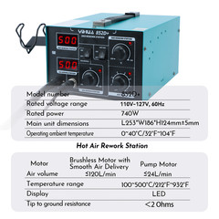 YIHUA 852D+ Soldering & Hot Air Rework Station Diaphragm Pump Desoldering Kit