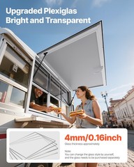 VEVOR 60x36in Concession Stand Serving Window Food Truck Service Awning Aluminum