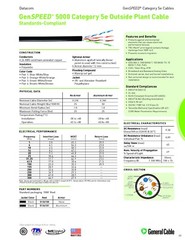 Prysmian/General Cable GenSPEED 5000 Cat5E UTP Armored OSP Networking Black/50ft