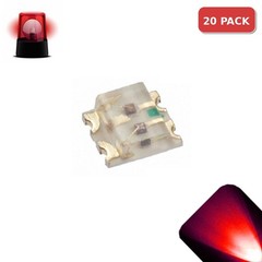 20 x 0606 0603 LED SMD Red Slow Flashing Ultra Bright Blinking Nano