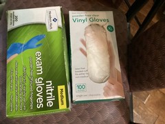 AMMEX Powder-Free Vinyl Exam Gloves, Medium, 100 ct, Dentistry Dental Lab