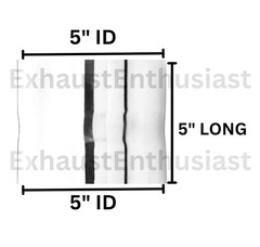 Universal T304 Stainless Connector 5 inch ID – 5 inch ID Exhaust Adapter Reducer