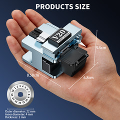 FTTH Fiber Optic Cutter, 3-in-1 Holder, 16-Position Blade, 80K Cuts