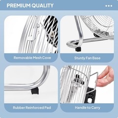 20 Inch High Velocity Metal Industrial Floor Fan, 3-Speeds Powerful Cooling