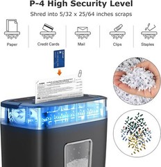 Paper Shredder Micro Cut Commercial Office High Security Credit Card Mail 4.2Gal