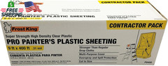 P9400 High Density Painter’S Plastic Sheeting, 9′ X 400′ X .31 Mil, Clear, Dispe