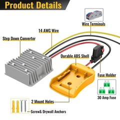 20V to 12V Step Down Converter for DeWalt 20V Max Battery Buck Transformer