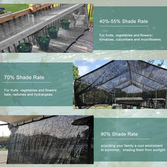 LOVE STORY 10X20Ft 90% Black Garden Shade Cloth, Sun Shade Cover Net Mesh Tarp