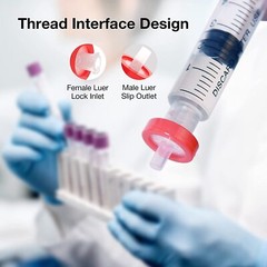 10-100pcs PTFE Membrane Syringe Filter 0.22μm 13mm non-sterilized Hydrophilic GC