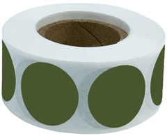Circle Dot Stickers | 0.75″ Inch Round | 500 Pack | Pick One Color
