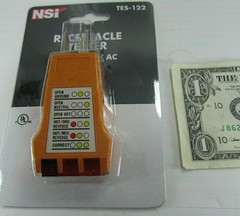 UL Listed Electrical Receptacle Wiring Tester Plug 110VAC to 125VAC Polarity