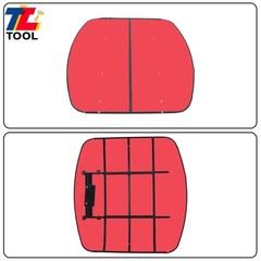 52″ X 52″ Red For Rops Canopy For Tractor and Mowers Umbrella 2″ x 2″ or 2″ x 3″