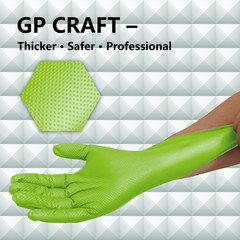 Heavy Duty Green Industrial Nitrile Gloves with Raised Diamond Texture, 8-mil