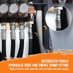 12 PACK 1/4″ Hydraulic Hose End Fittings: 1/4″ I.D. Hose x 1/4″ JIC 37 ° Female