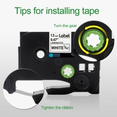 10PK TZE-231 Replace for Brother P-Touch Label Tape Cassette 12mm Black on White