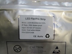X4 LED Flexible Strip Cool White 6000K 5M Reel IP65 3528-90 GD015-406 DC12V